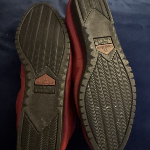 Etienne Aigner Red Leather Loafer Shoes Size 8 1/2M Tassels Non Slip Bottoms - Picture 6 of 6